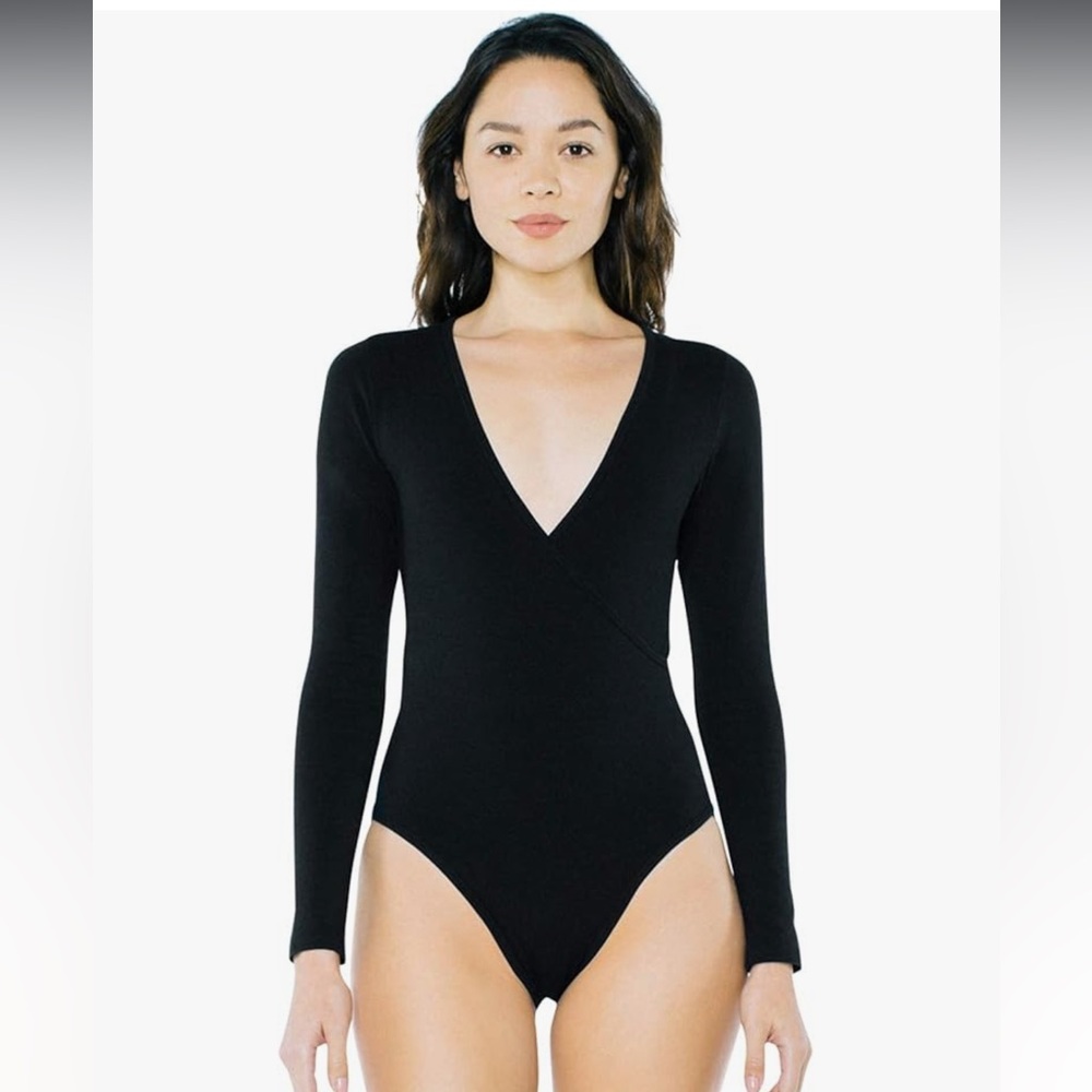 American Apparel Black bodysuit in Medium